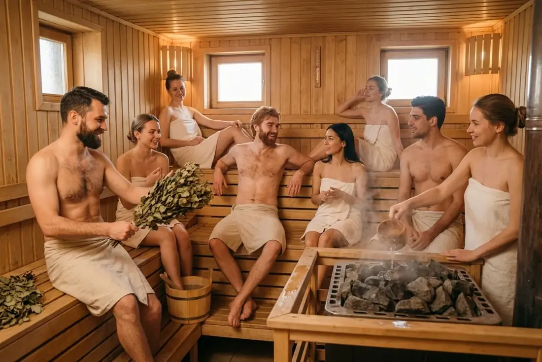 В бане с девушками